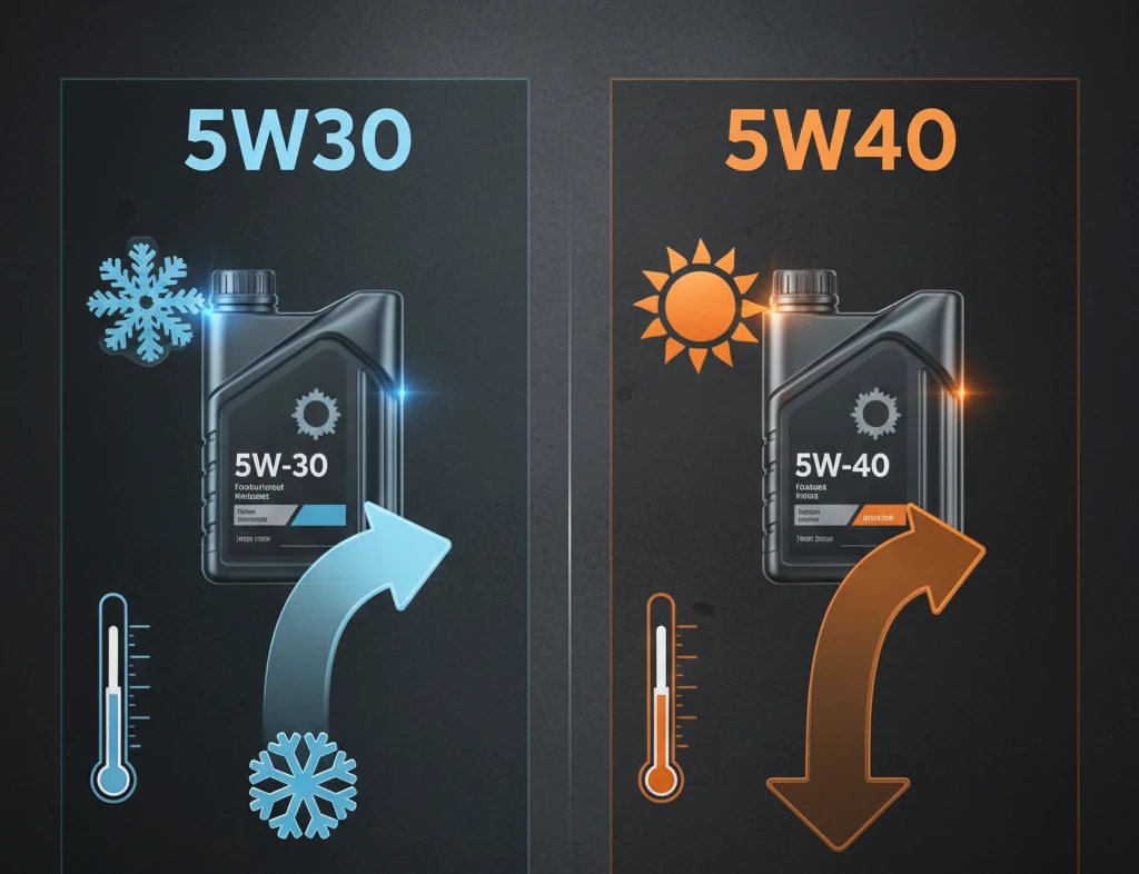 Olej silnikowy 5W30 vs 5W40 – który wybrać do starszego samochodu?